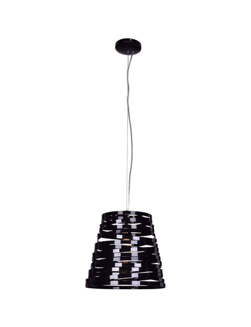 Suspensão ELSA 1xE27 Alt.Reg.xD.33cm Preto