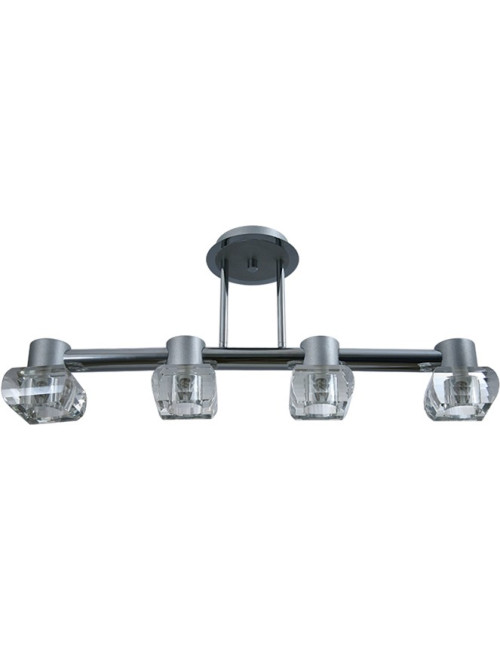 Candeeiro de tecto LORENA 4xG9 C.70xL.15xAlt.29cm Cinzento/Cromado