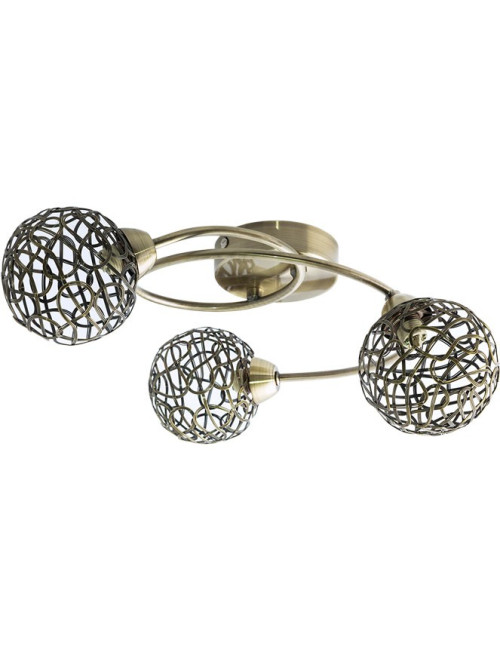 Plafond KRIPTON 3xG9 C.32xL.30xAlt.18cm Oxidado