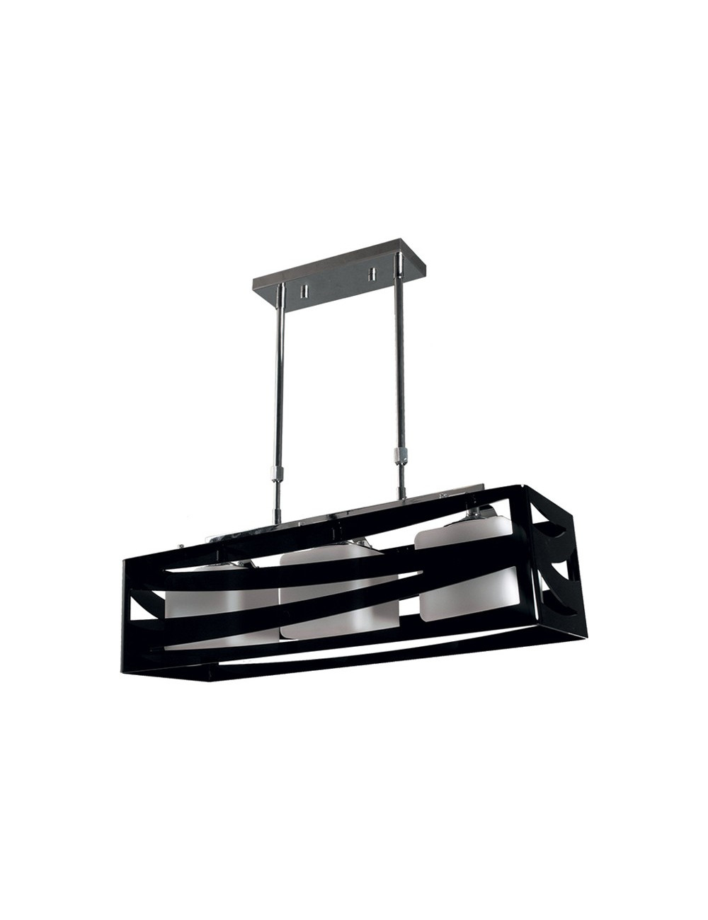 Candeeiro de tecto CEPHEUS 3xE27 C.64xL.22xAlt.Reg.cm Acrílico Preto