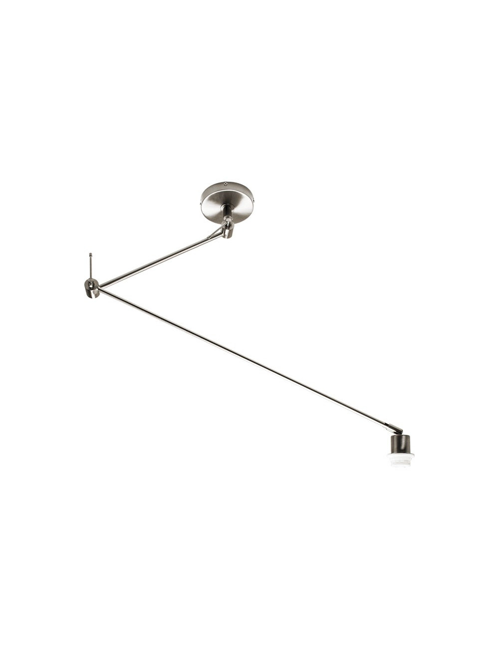 Candeeiro de tecto HAIA braço articulado s/abat-jour 1xE27 C.13xL.90xAlt.Reg.cm Níquel