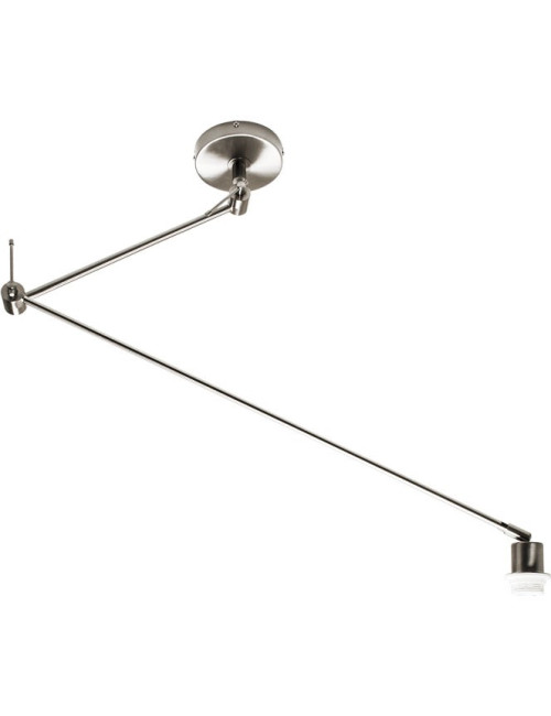 Candeeiro de tecto HAIA braço articulado s/abat-jour 1xE27 C.13xL.90xAlt.Reg.cm Níquel