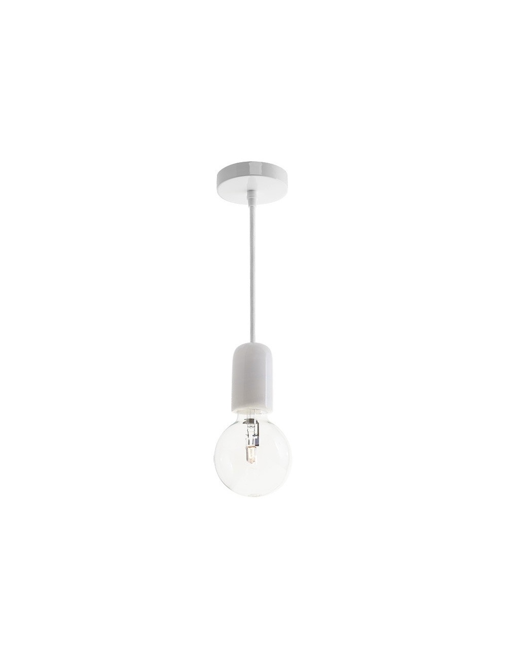 Suspensão SENSATION 1xE27 Alt.Reg.xD.10cm Branco