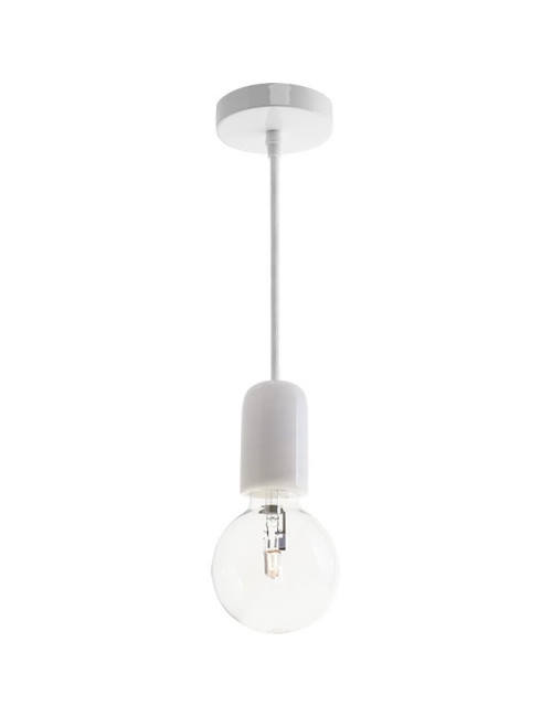 Suspensão SENSATION 1xE27 Alt.Reg.xD.10cm Branco