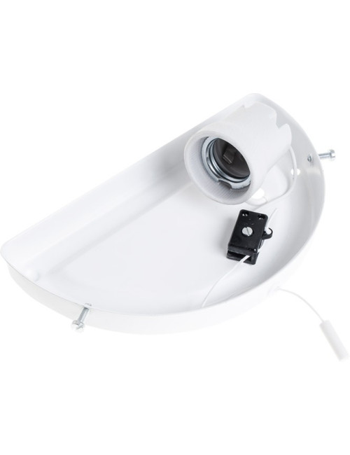 Base para aplique HERNER 1xE27 C.18,6xL.7xAlt.10,5cm Branco
