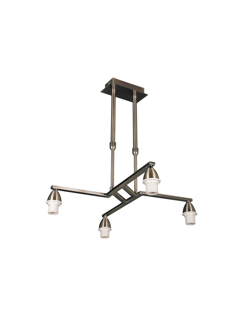 Armação para candeeiro de tecto DUBAI 4xE14 C.44xL.48xAlt.Reg.cm Oxidado