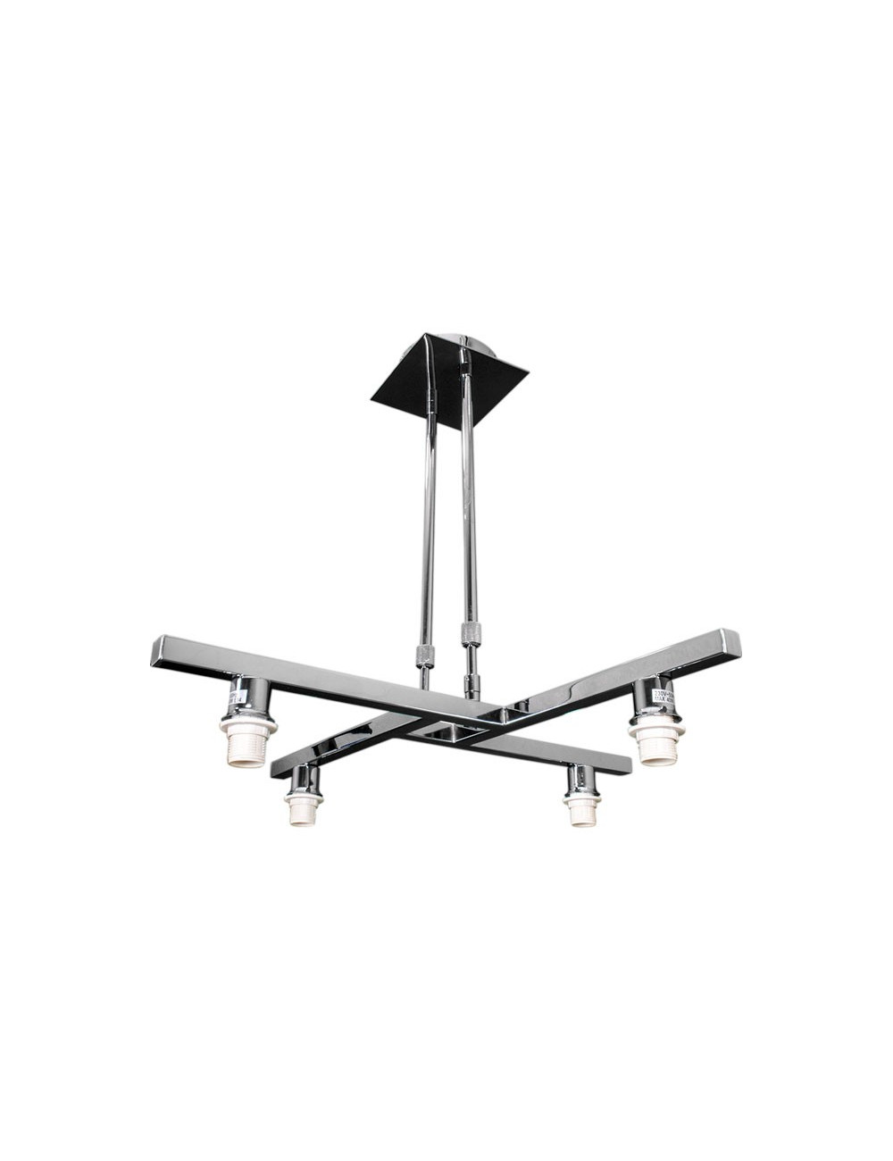 Armação para candeeiro de tecto SYDNEY 4xE14 C.60xL.60xAlt.Reg.cm Cromado