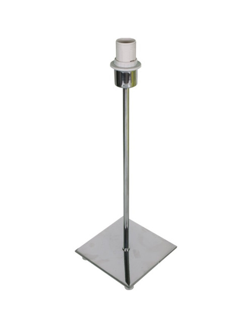 Base para candeeiro de mesa PIC quadrado 1xE14 C.13xL.13xAlt.40cm Cromado