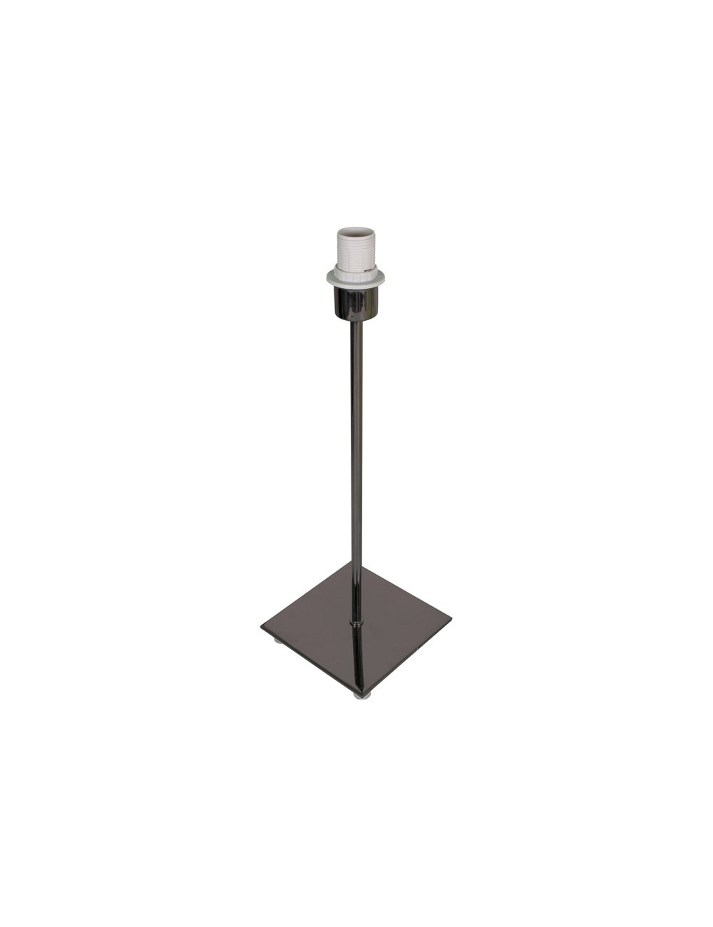 Base para candeeiro de mesa PIC quadrado 1xE14 C.13xL.13xAlt.40cm Níquel