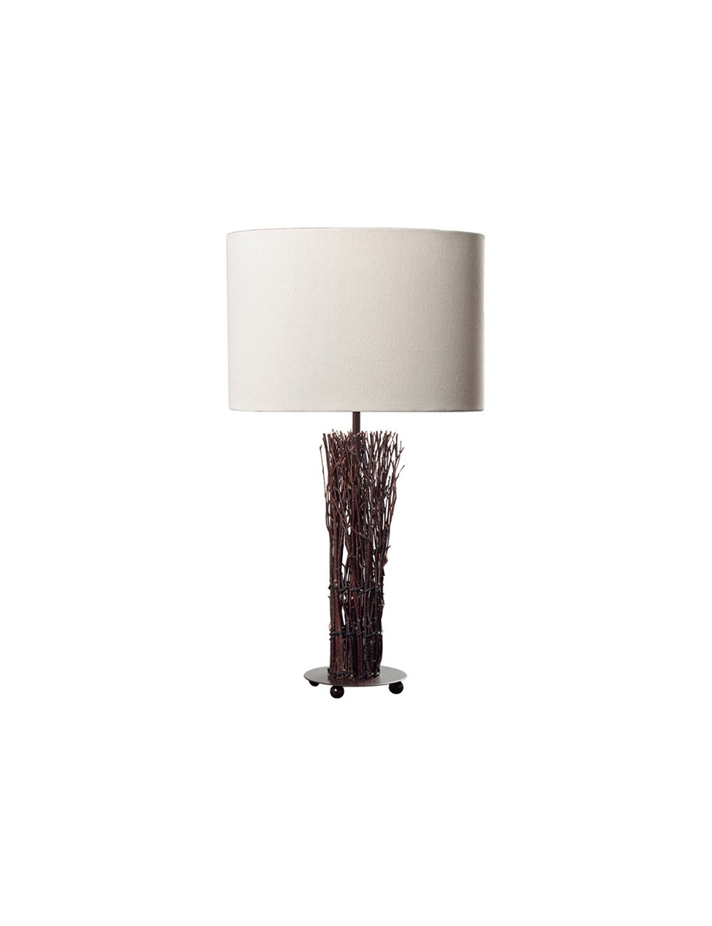 Candeeiro de mesa VILAMOURA 1xE27 Alt.53xD.30cm Bege/Castanho