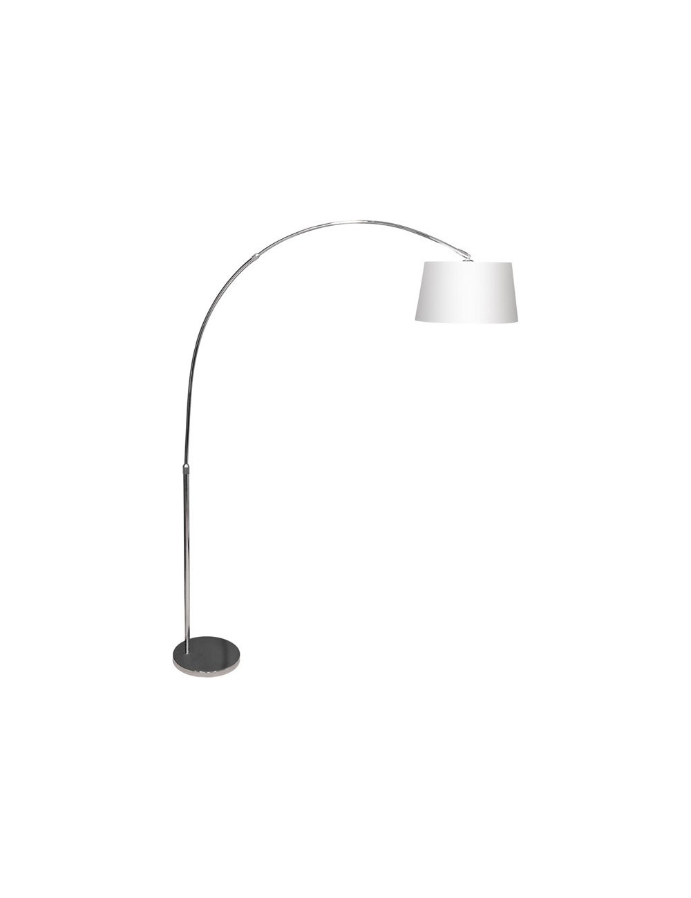 Candeeiro de pé ANTONELLA 1xE27 C.126xAlt.Reg.cmBranco/Cromado