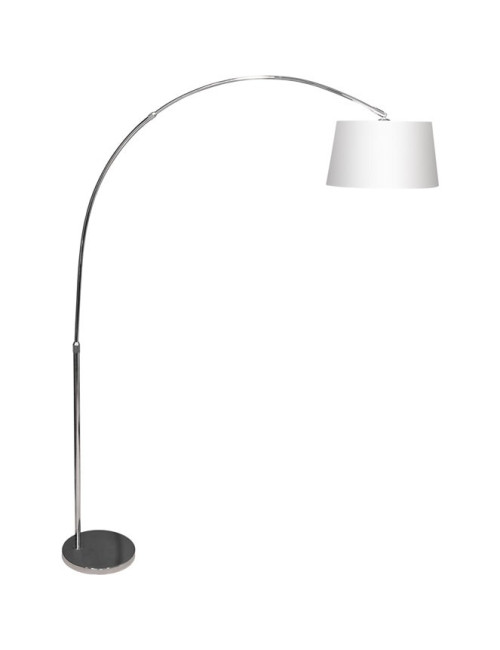 Candeeiro de pé ANTONELLA 1xE27 C.126xAlt.Reg.cmBranco/Cromado