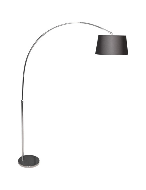 Candeeiro de pé ANTONELLA 1xE27 C.126xAlt.Reg.cmPreto/Cromado