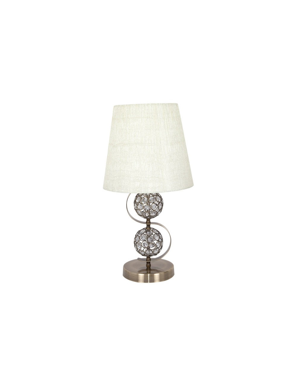 Candeeiro de mesa HONDURAS 1xE14 Alt.50xD.25cm Bege/Oxidado