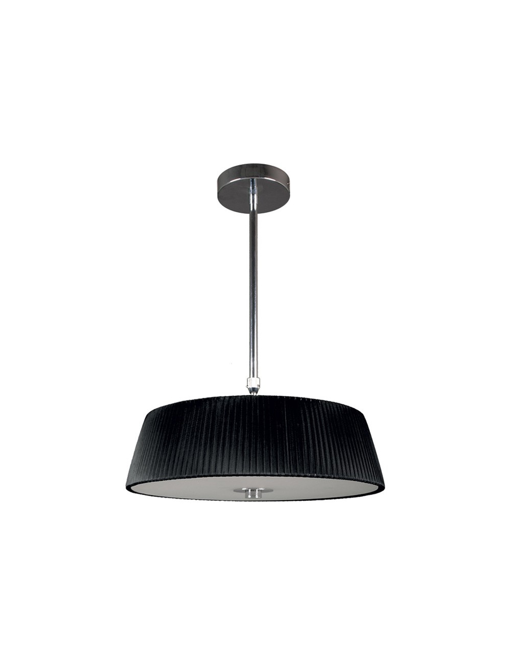 Candeeiro de tecto ASTRID pequeno 3xE27 Alt.Reg.xD.38cm Preto/Cromado