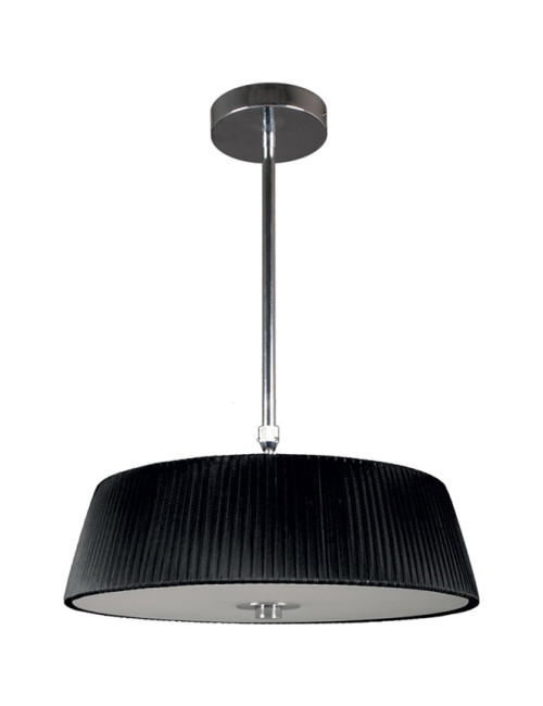 Candeeiro de tecto ASTRID pequeno 3xE27 Alt.Reg.xD.38cm Preto/Cromado