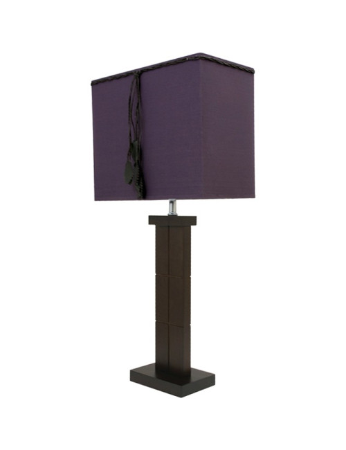 Candeeiro de mesa LUCIANA 1xE27 C.31xL.17xAlt.63cm Roxo/Castanho