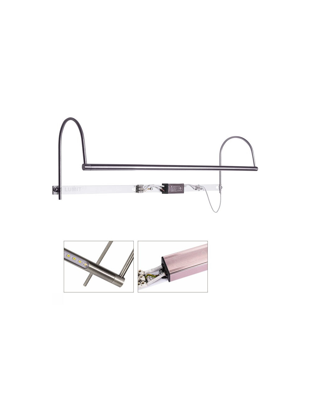 Aplique VHILS 1x7W LED 560lm 2700K C.67xL.15xAlt.18cm Níquel