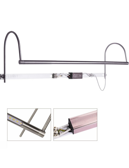 Aplique VHILS 1x7W LED 560lm 2700K C.67xL.15xAlt.18cm Níquel