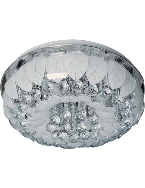 Plafond GLORIA 12xE14+86x0.2W LED+15x0.06W LED Alt.38xD.60cm Cromado