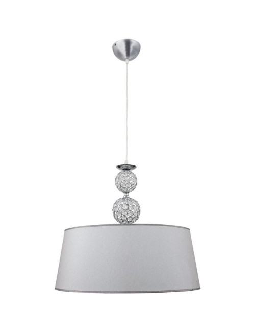 Suspensão KEGAN 1xE27 Alt.Reg.xD.45cm Cromado/Prata