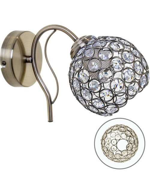 Aplique BALBINA 1xE27 C.13xL.24xAlt.18cm Oxidado