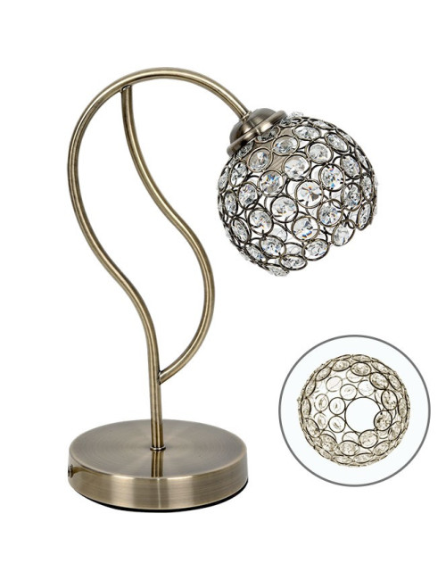 Candeeiro de mesa BALBINA 1xE27 C.15xL.27xAlt.35cm Oxidado