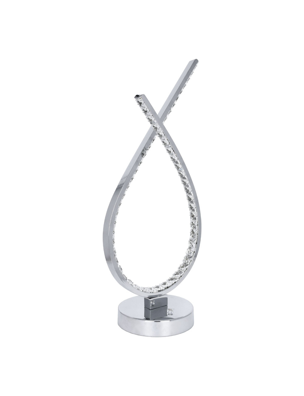 Candeeiro de mesa DRAGON 12W LED 3800lm 4000K Alt.45xD.18cm Cromado com cristais