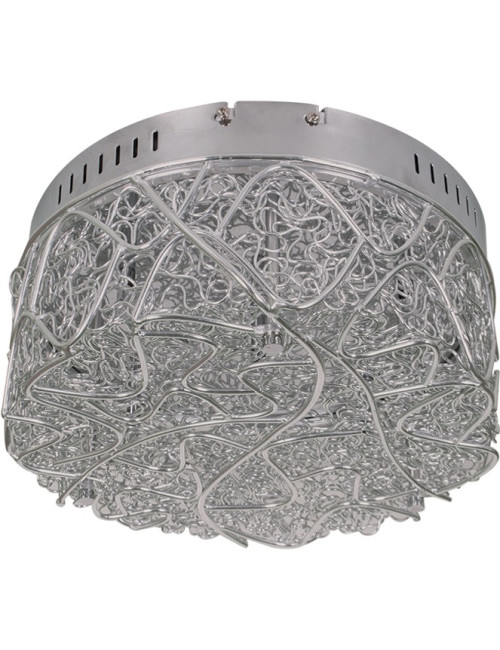 Plafond MARIA 5xG4 12V Alt.15xD.30cm Prata/Cromado