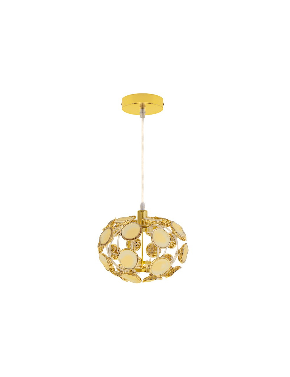 Suspensão AYLLA 1xE14 Alt.Reg.xD.25cm Dourado