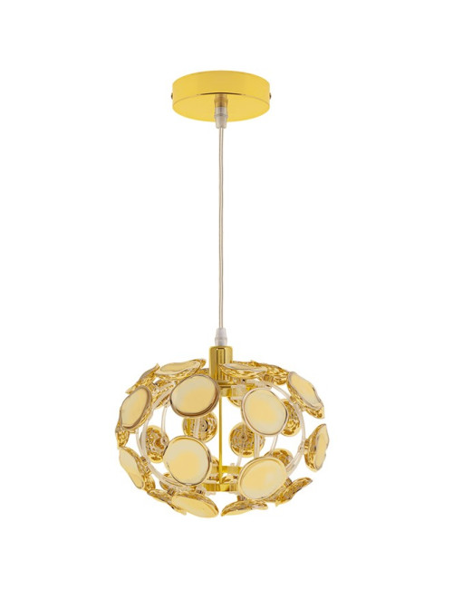 Suspensão AYLLA 1xE14 Alt.Reg.xD.25cm Dourado