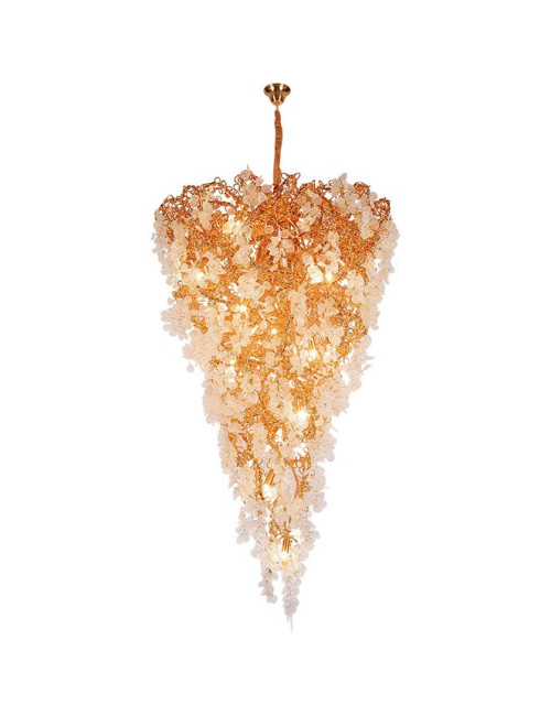 Candeeiro de tecto SEVERA 15xG9 Alt.Reg.xD.76cm Dourado