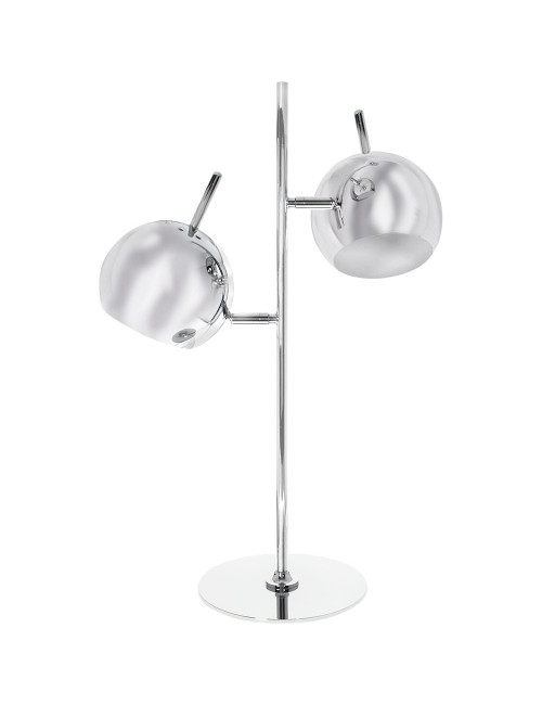 Candeeiro de mesa ADALGISA 2xE27 Alt.60xD.42cm Cromado