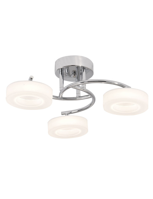 Plafond TOKIO 3x12W LED 4000K Alt.17,5xD.45cm Cromado