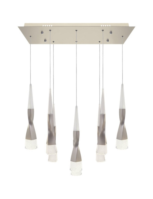 Candeeiro de tecto METEOR 8x7W LED 4200lm 3300K C.65xL.22xAlt.Reg.cm Champanhe