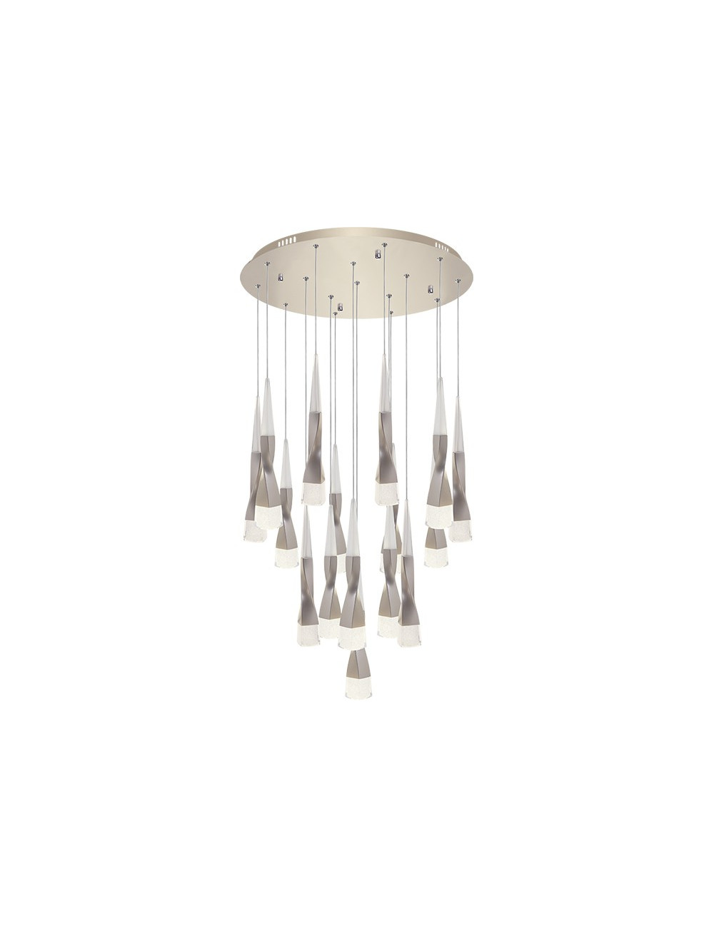 Candeeiro de tecto METEOR 16x7W LED 8400lm 3300K Alt.Reg.xD.60cm Champanhe