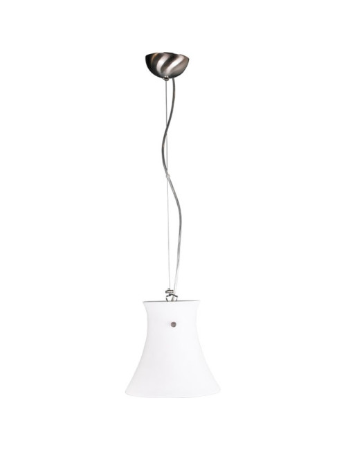 Suspensão AURA 1xE27 Alt.Reg.xD.21cm Branco/Níquel