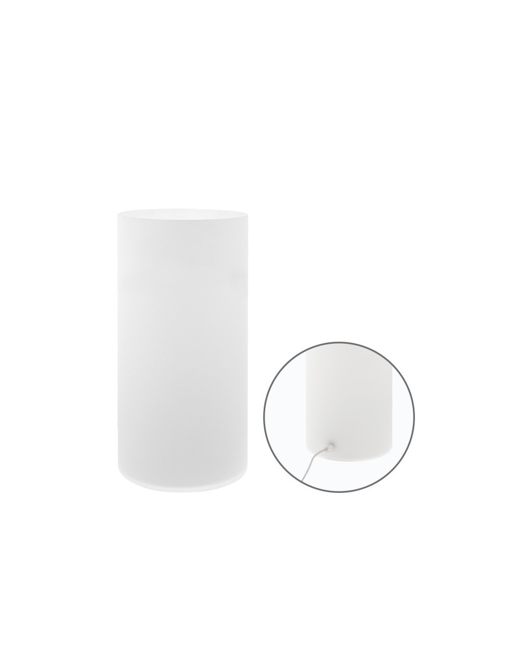 Candeeiro de mesa HERNER 1xE14 Alt.35xD.18cm Vidro Opaco