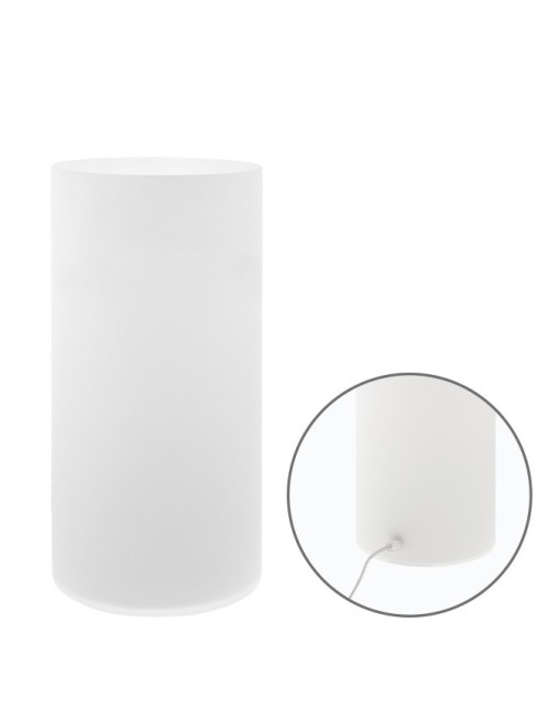 Candeeiro de mesa HERNER 1xE14 Alt.35xD.18cm Vidro Opaco
