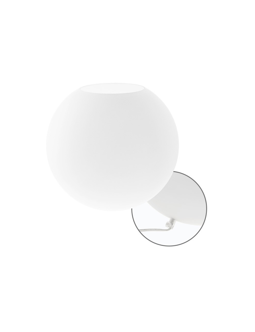 Candeeiro de mesa HERNER 1xE27 Alt.27xD.30cm Vidro Opaco