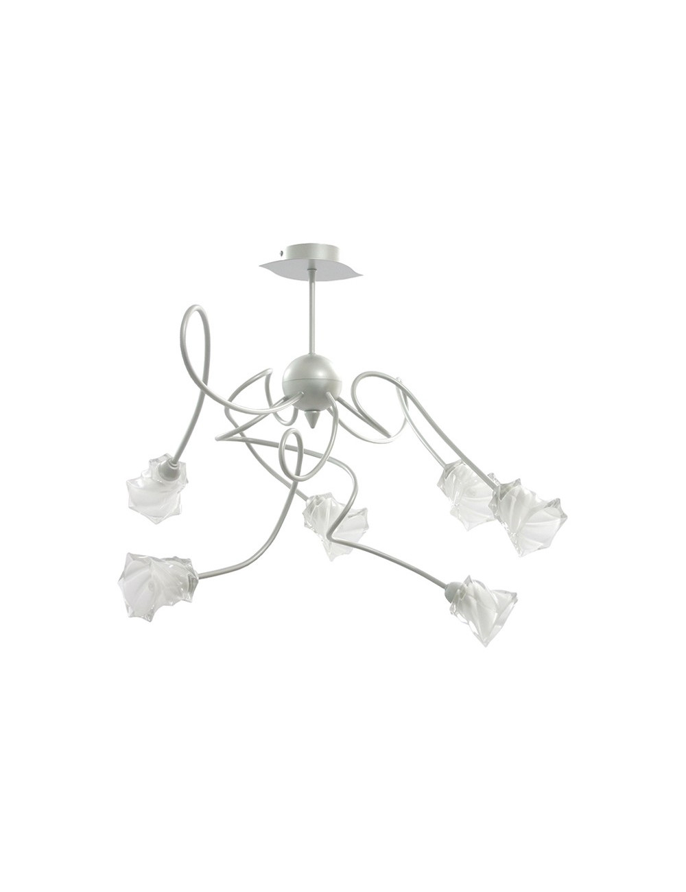 Candeeiro de tecto GOULMINA 6xG9 Alt.Reg.xD.65cm Cinzento