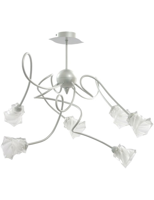 Candeeiro de tecto GOULMINA 6xG9 Alt.Reg.xD.65cm Cinzento