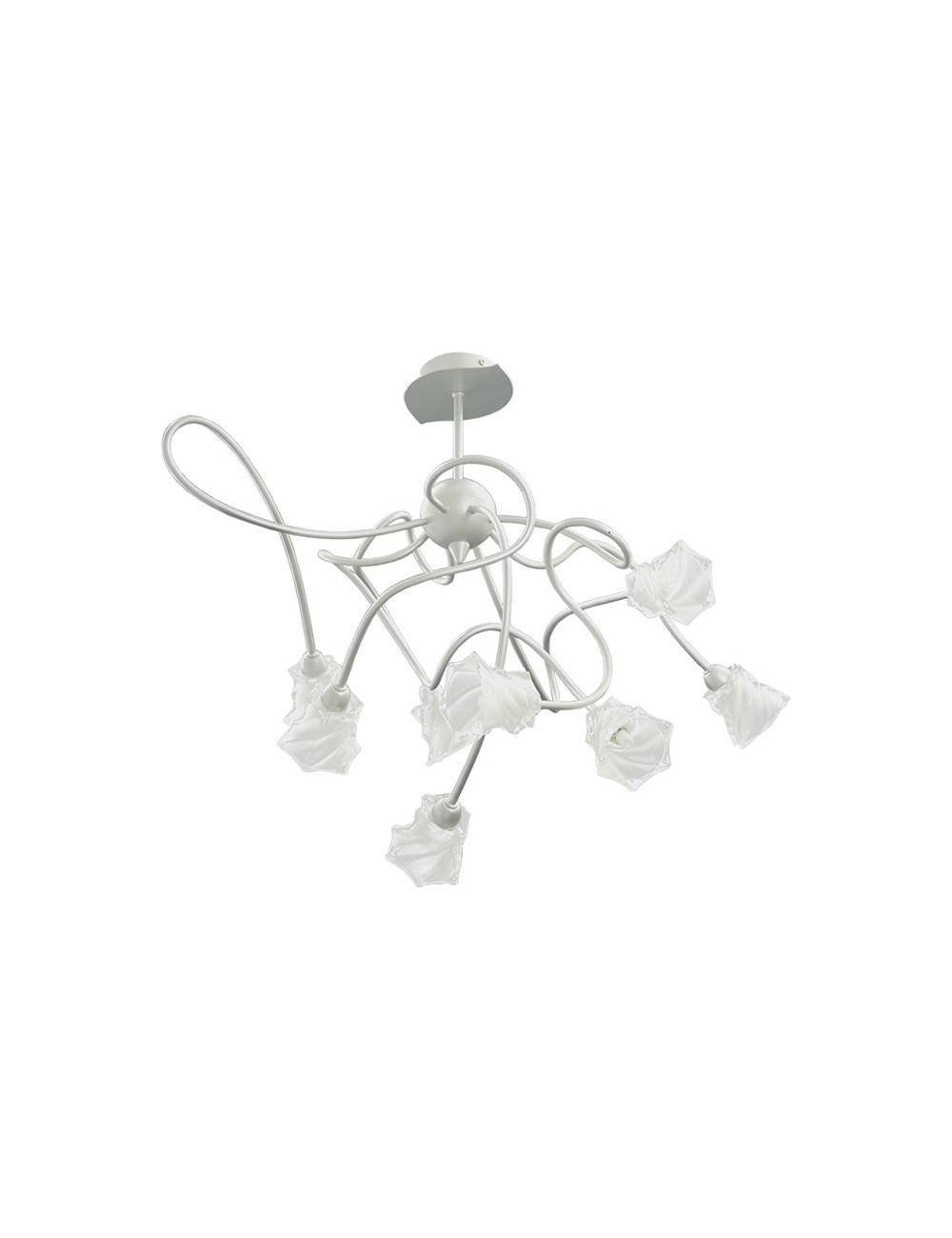 Candeeiro de tecto GOULMINA 8xG9 Alt.Reg.xD.65cm Cinzento