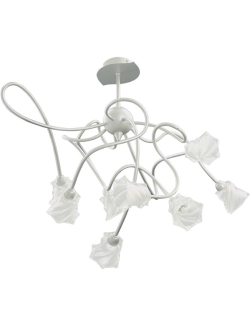 Candeeiro de tecto GOULMINA 8xG9 Alt.Reg.xD.65cm Cinzento