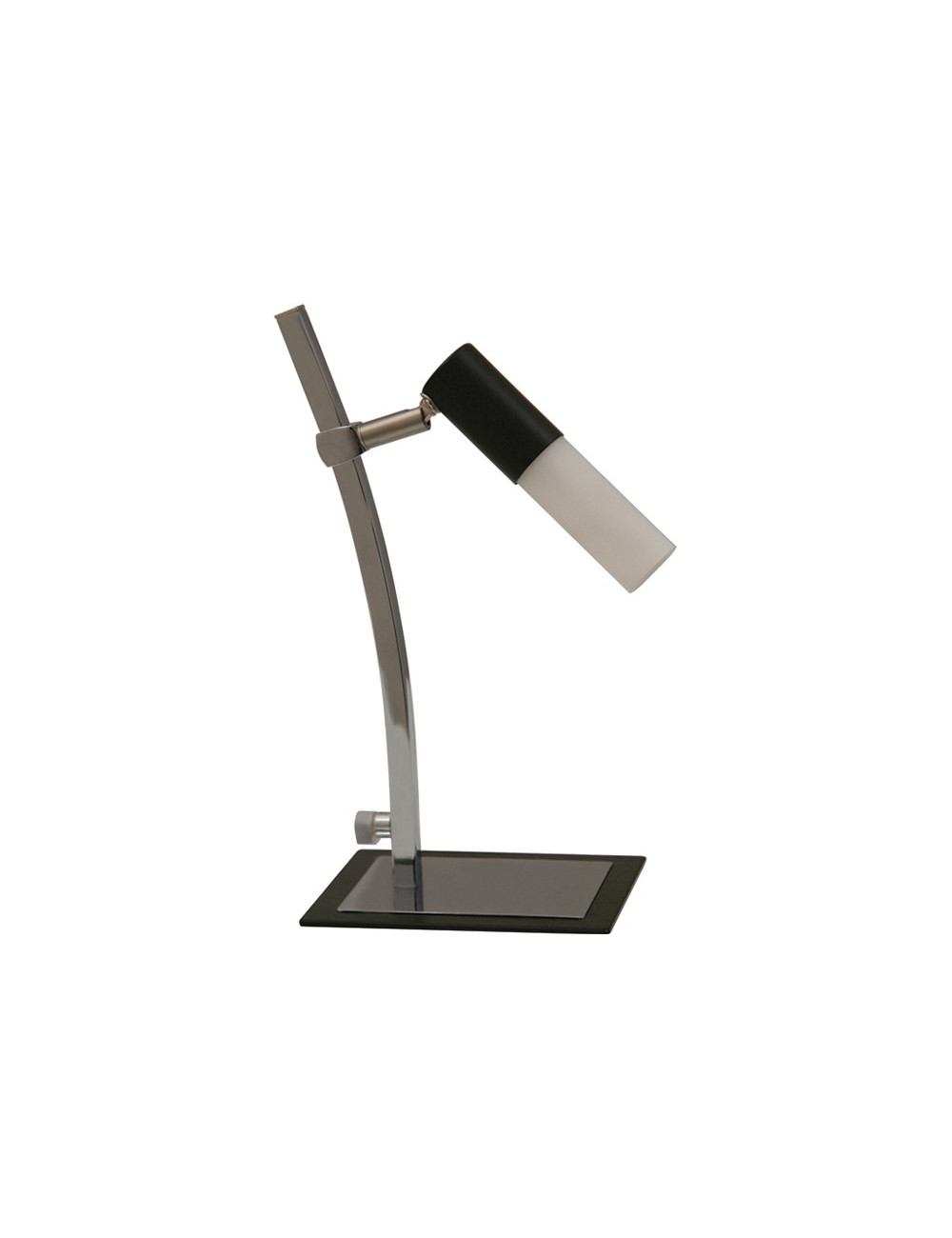 Candeeiro de mesa BRUNO 1xGU10 C.12xL.20xAlt.29cm Wengue/Cromado