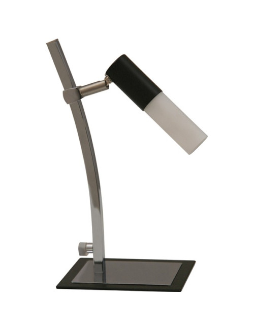 Candeeiro de mesa BRUNO 1xGU10 C.12xL.20xAlt.29cm Wengue/Cromado