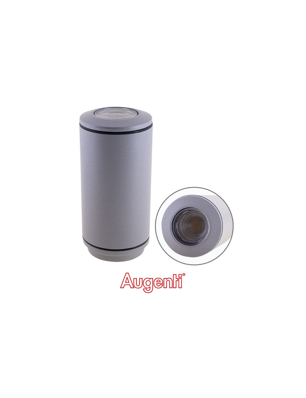 Aplique UP & DOWN IP65 1x8,5W LED 875lm 4000K 35°Alt.16xD.7,5cm Alumínio Cinzento