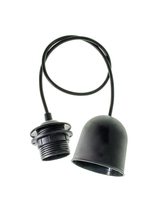 Armação para suspensão PN 1xE27 Alt.Reg.xD.7cm Preto ( 022542)