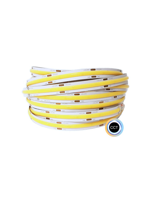 Fita LED COB 24Vdc 20W/m 608LED/m CCT (3000K-6000K) IP20 1m (múltiplos de 5m)