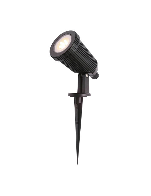 Foco com espigão CICLAME IP65 1xGU10 Alt.23,5xD.8cm Preto